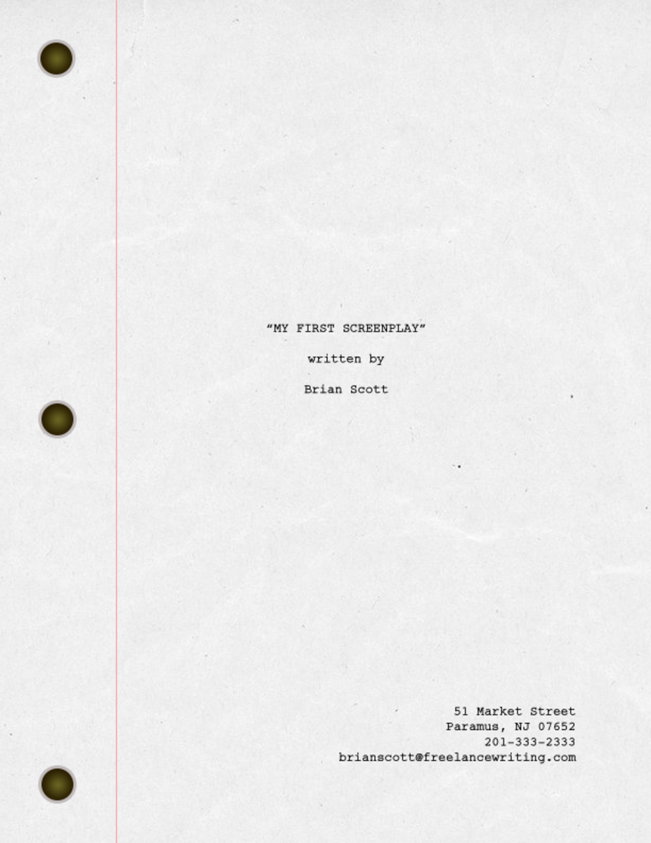 How to Format a Title Page for Your Screenplay - ReelRundown