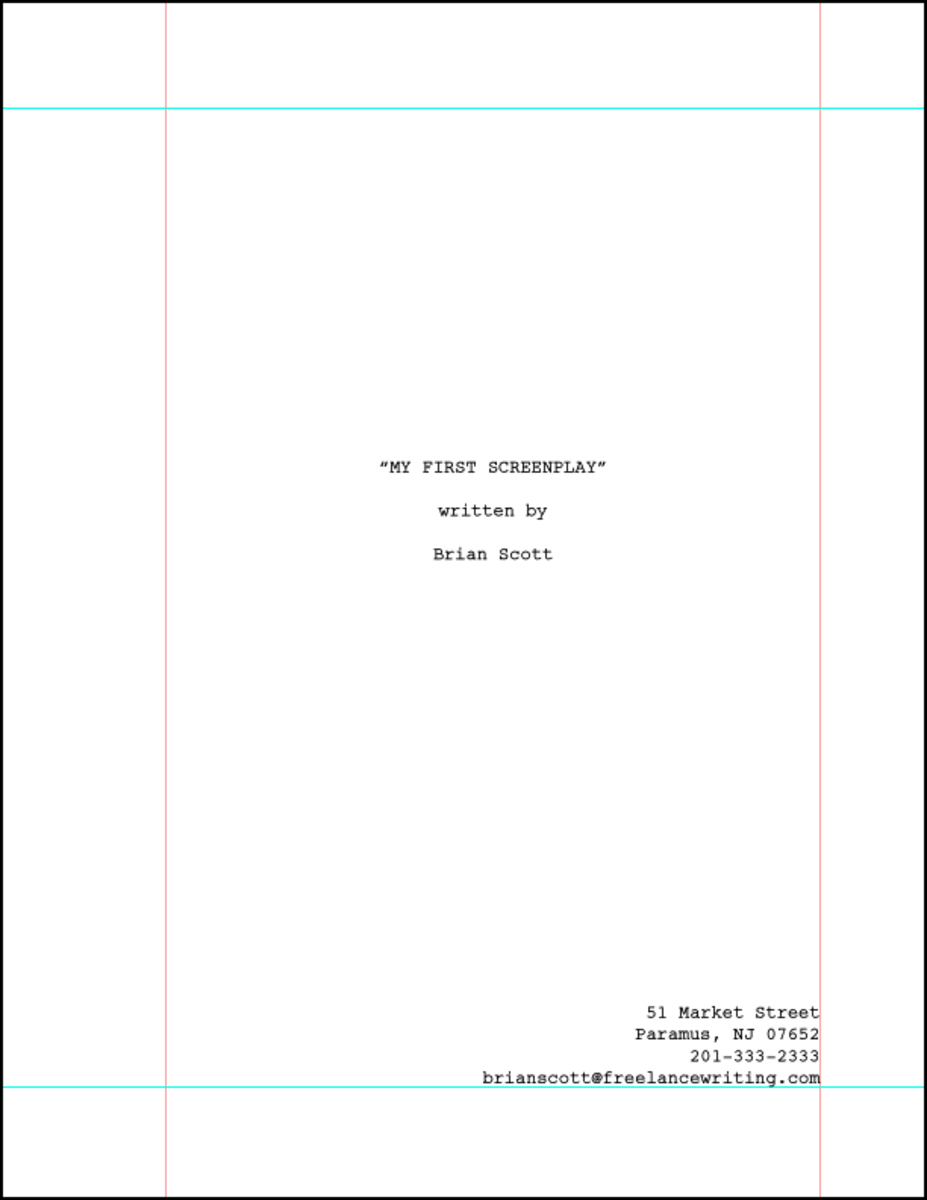 How To Format A Title Page For Your Screenplay ReelRundown