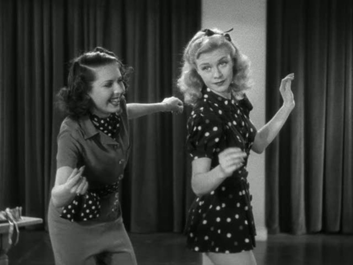Ann Miller (left) and Ginger Rogers