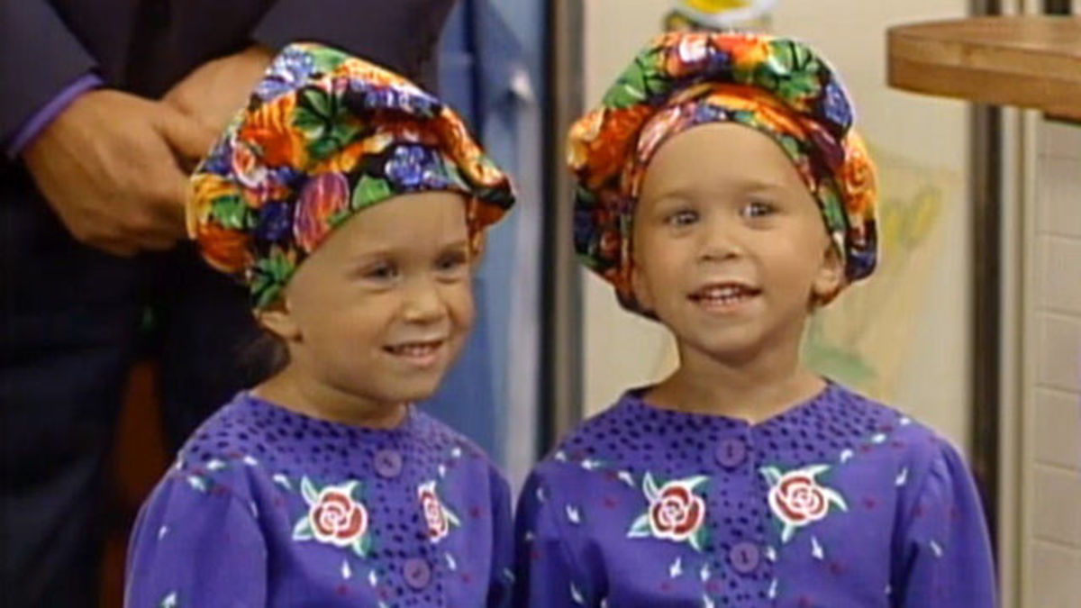 Mary Kate and Ashley Olsen appearing together on-screen in the Full House episode, "Greek Week".