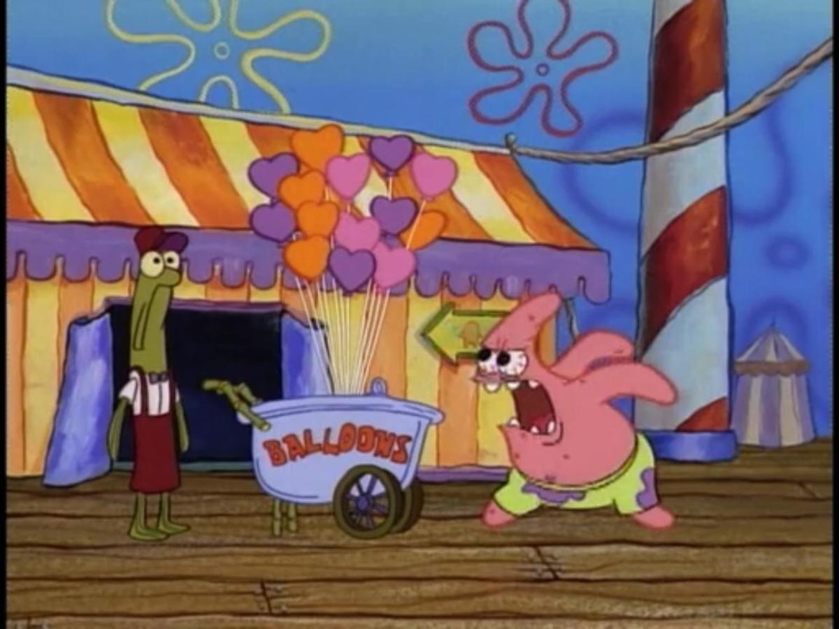 Patrick going ballistic at the carnival