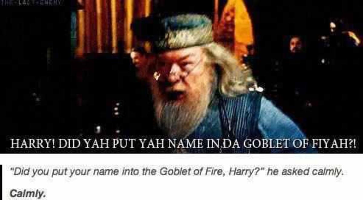 Michael Gambon's Dumbledore is feistier, grumpier and way too aggressive in "Goblet of Fire." 