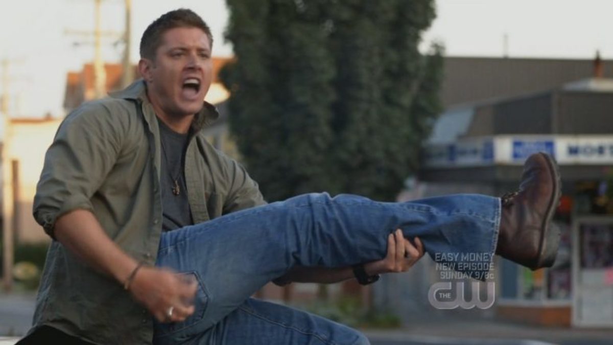 Jansen Ackles rocking out to Survivor's "Eye of the Tiger"