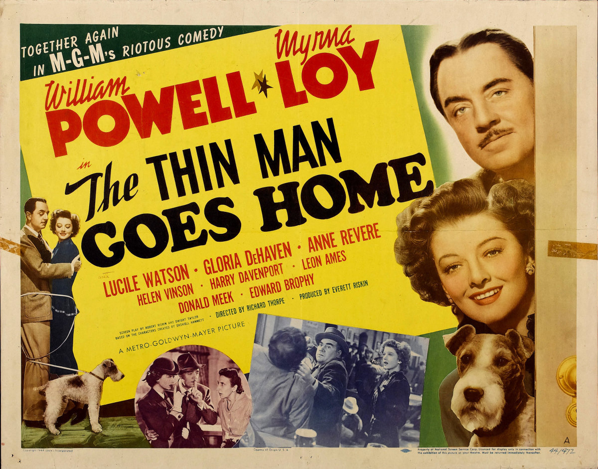 Half sheet movie poster for "The Thin Man Goes Home" (1944)