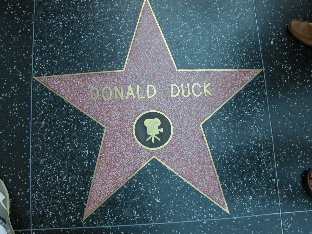 Donald is just one of a few cartoon characters who have a star. The others include Snow White, Tinker Bell, Winnie the Pooh, and Mickey Mouse.