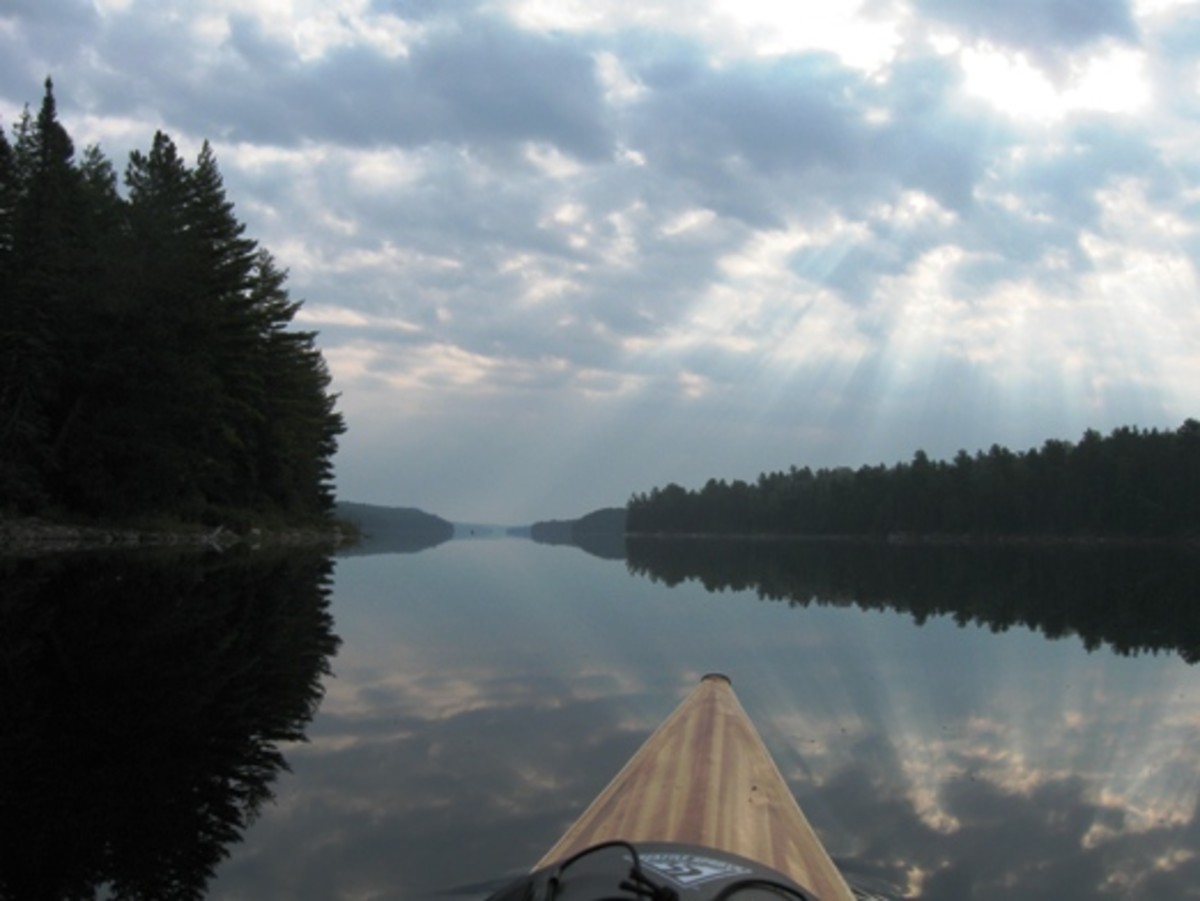 Solo kayaking- out on the water