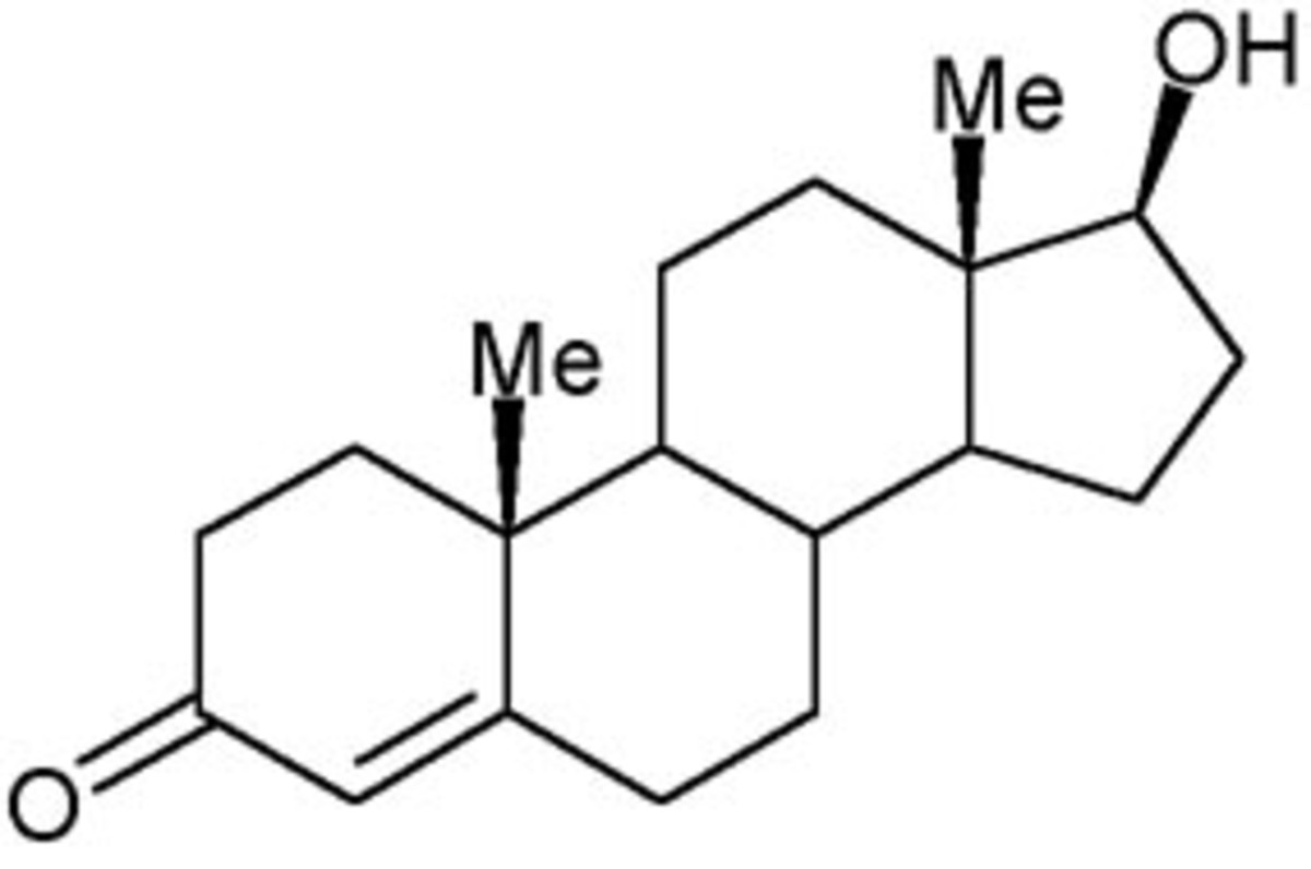 Testosterone Molecule (Male Hormone)
