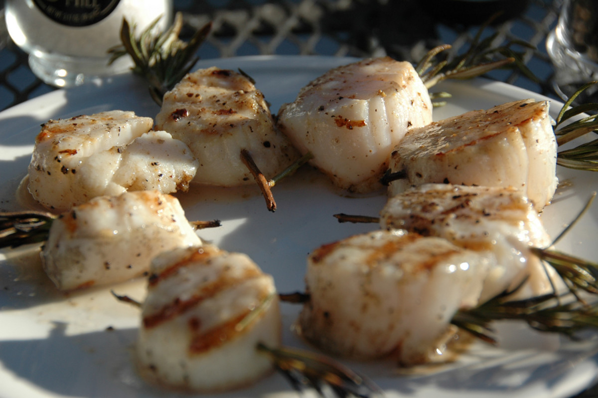 Cooked scallops
