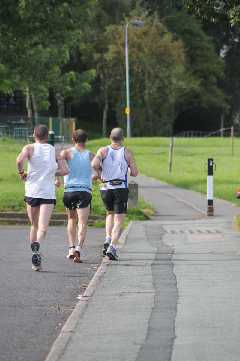 An excellent running gait is a key characteristic of elite marathon runners. Photo taken at the Carver 2012 Wolverhampton Marathon