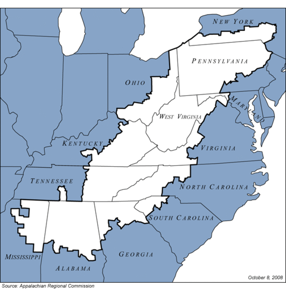 Map of Appalachia