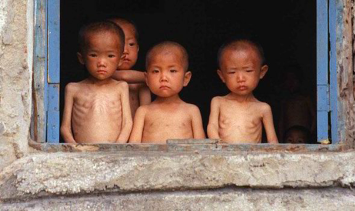 Emaciated children search for hope that may never come.