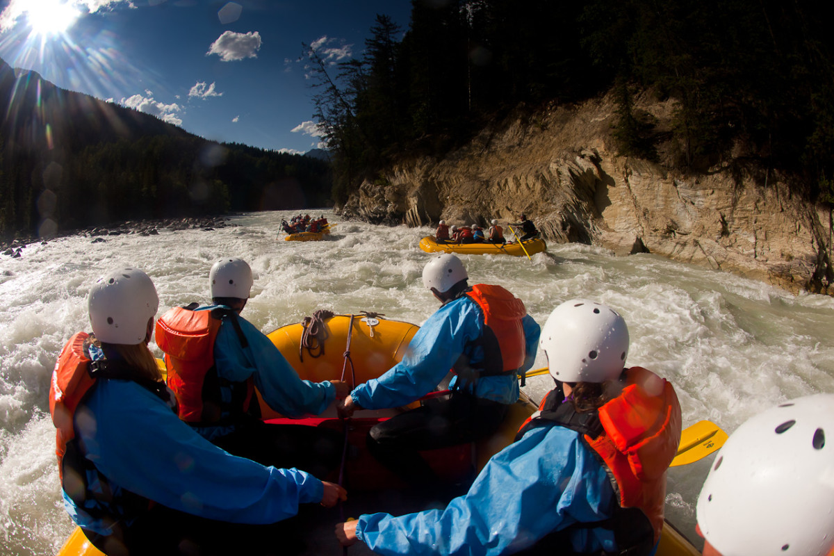 Golden, BC, white water rafting.