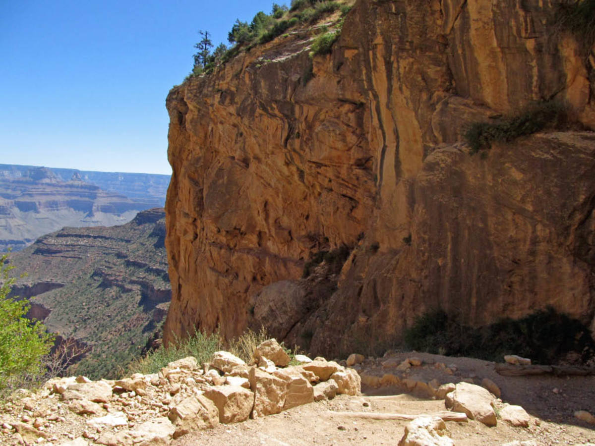 View of Bright Angel Trail, South Rim of Grand Canyon.