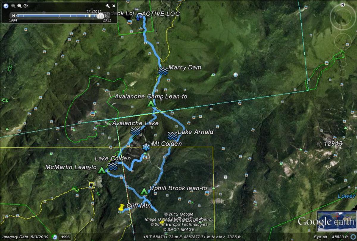 I downloaded the tracks from this trip from my Gramin Map60 CSX GPS into Google Earth. I downloaded the tracks from this trip from my Gramin Map60 CSX GPS into Google Earth.