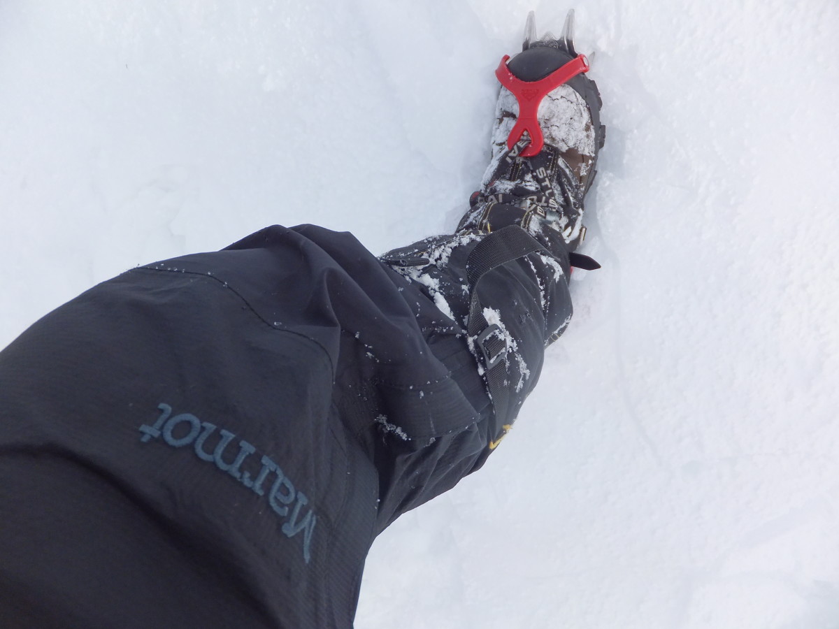 When it became really icy, I switched out of my Tubbs Mountaineer snowshoes and into my Stubai crampons. When it became really icy, I switched out of my Tubbs Mountaineer snowshoes and into my Stubai crampons.