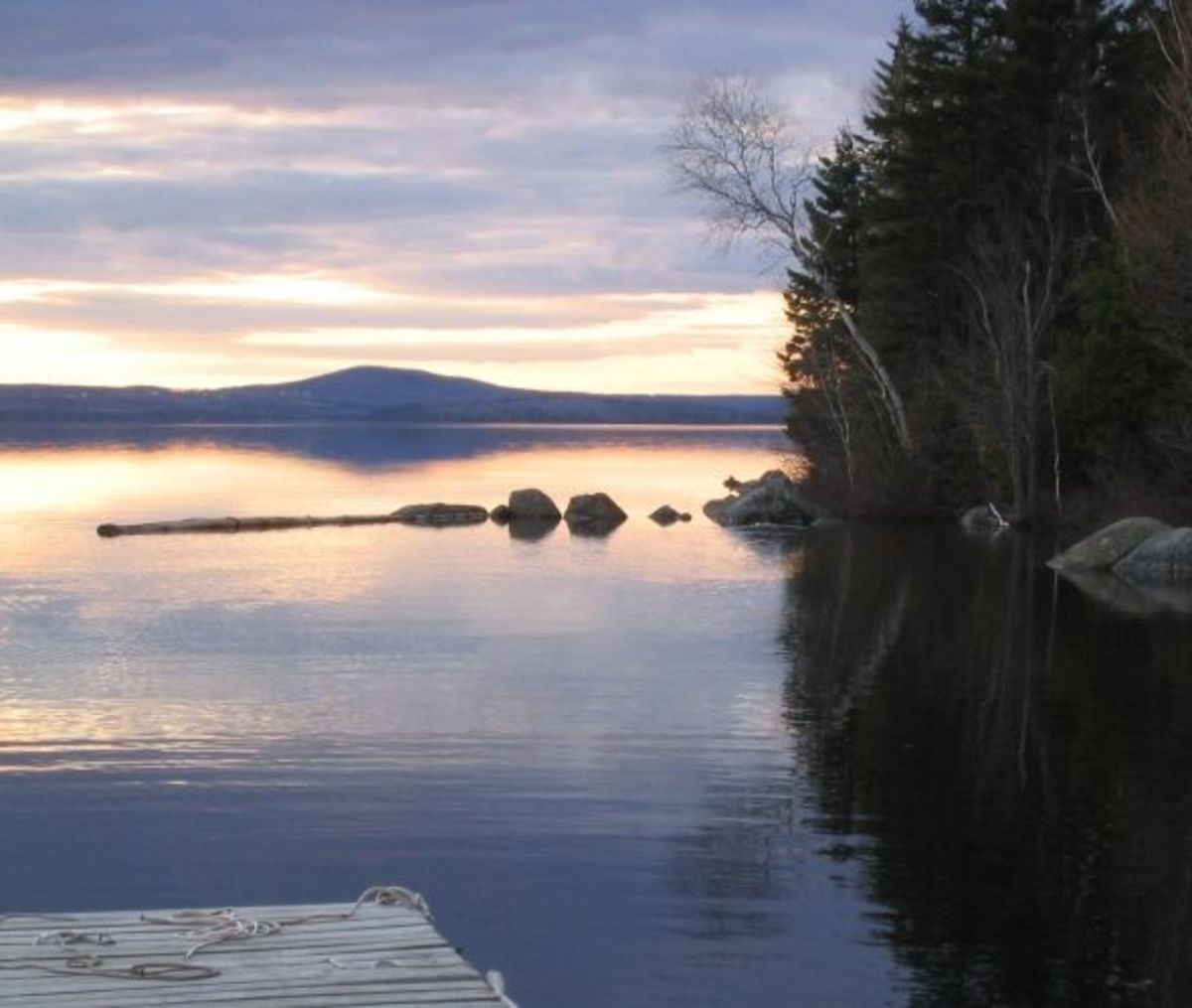 Sunset on East Grand Lake, Maine