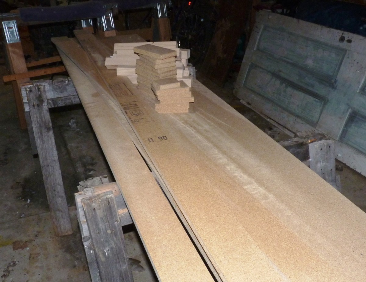 material cut for build table