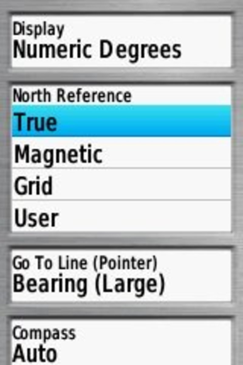 It is easy to choose which north reference you want with a GPS, but there are limitations as well.  