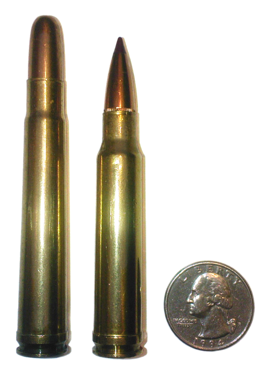 .375 H&H (L) Compared to .338 Win Mag (R)