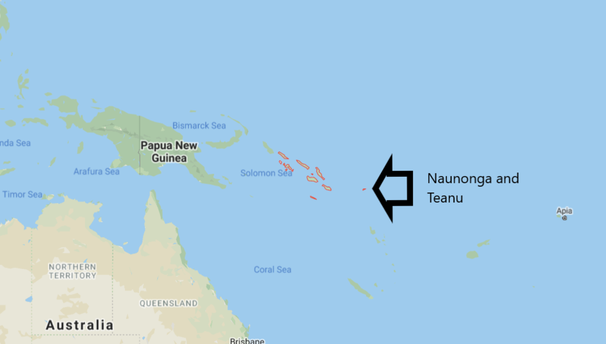 The location of Naunonga and Teanu. The Solomon Islands loosely used as inspiration for Watopia