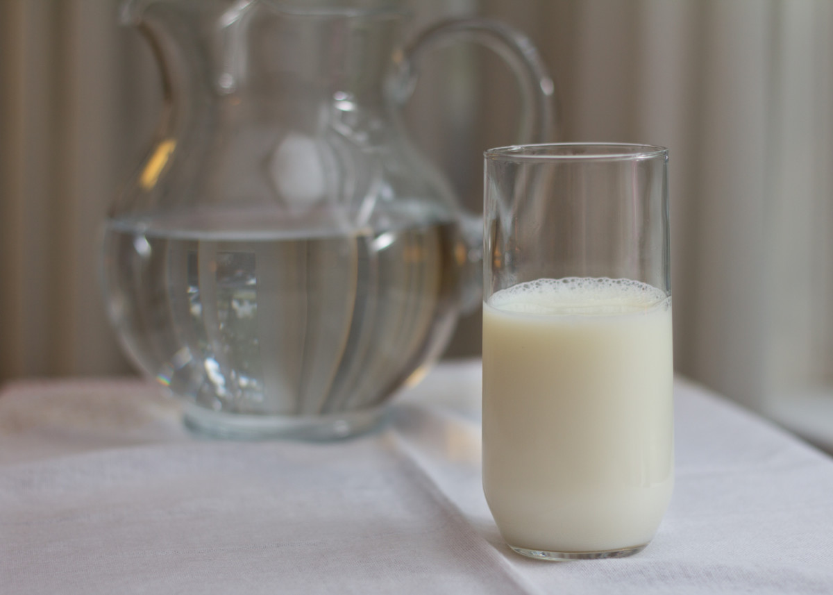 Drink 1/2 glass of skimmed milk today.