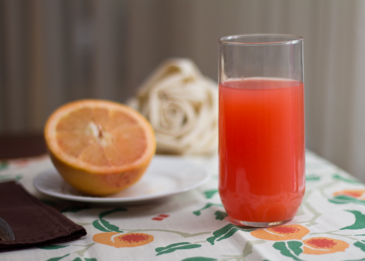 Citrus juices are best. Choose grapefruit or orange juice today.