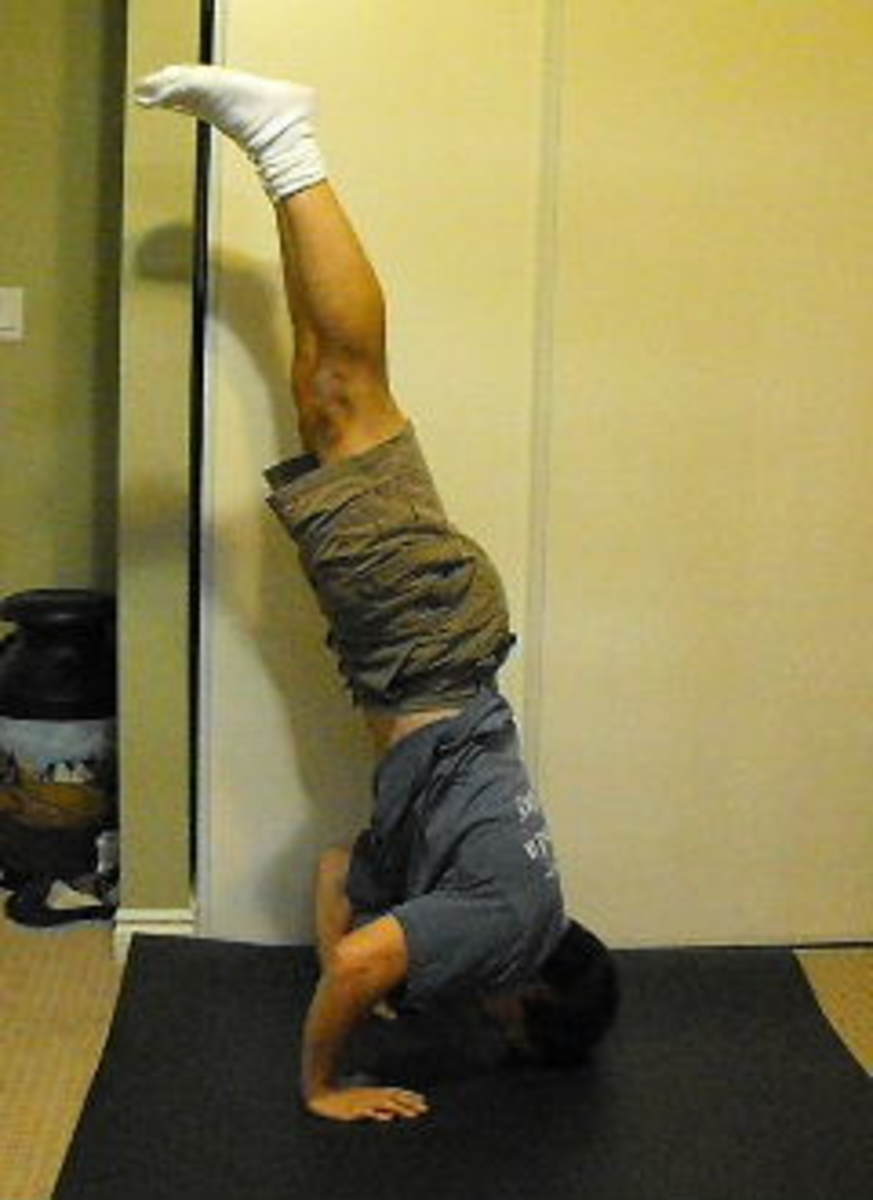 Me doing a headstand.