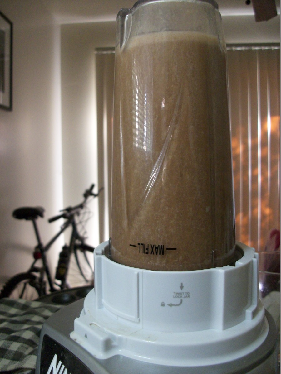 Coffee Protein Shake in a Blender