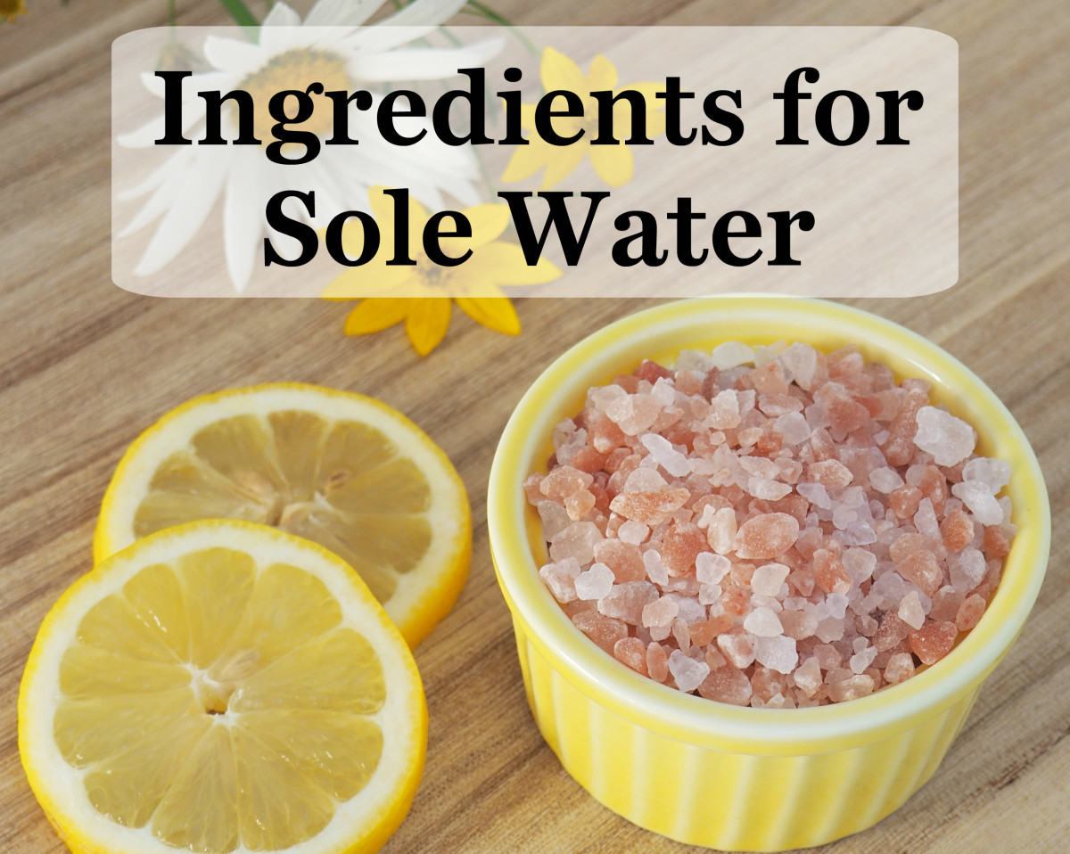 Sole water is easy to make. All you need is water, lemon, and Himalayan sea salt.