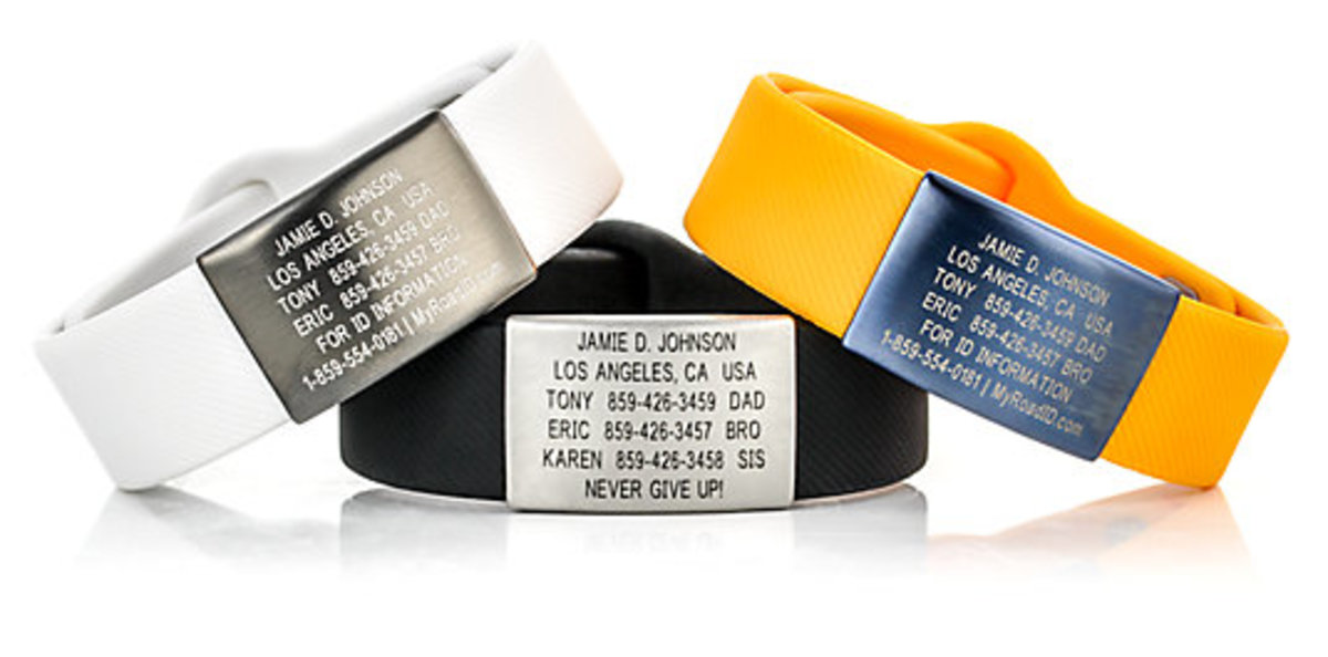 Many options available with the road id bracelets.
