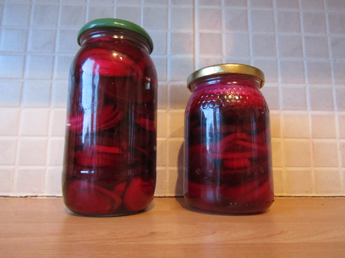 Pickled Beets in Glass Jar