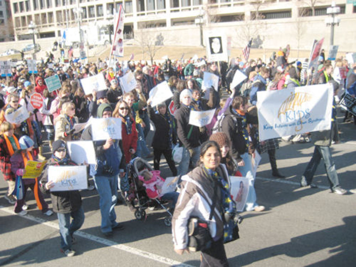 Members of the group KIDS - Keeping Infants with Down Syndrome - at the 2010 Right to Life March in Washington D.C.