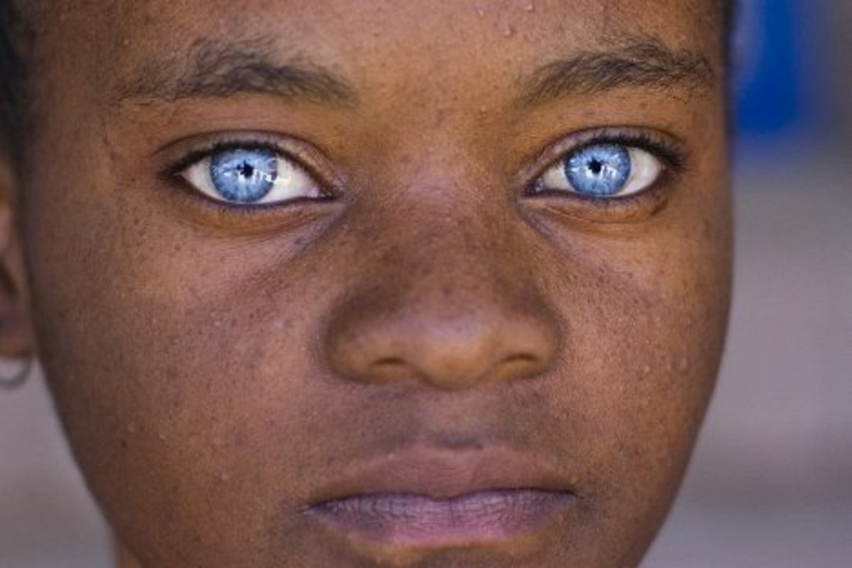 black people with light brown eyes