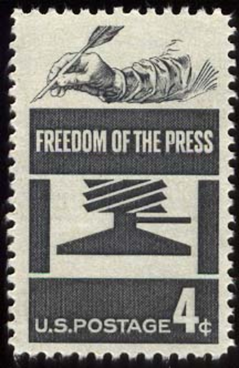 U.S. Postage stamp commemorating Freedom of the Press