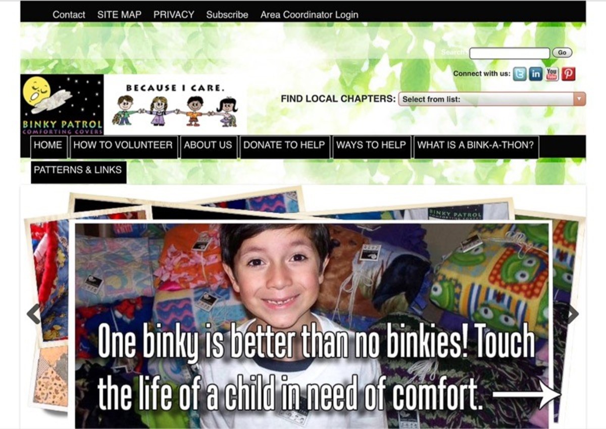 Screenshot of the Blinky Patrol website