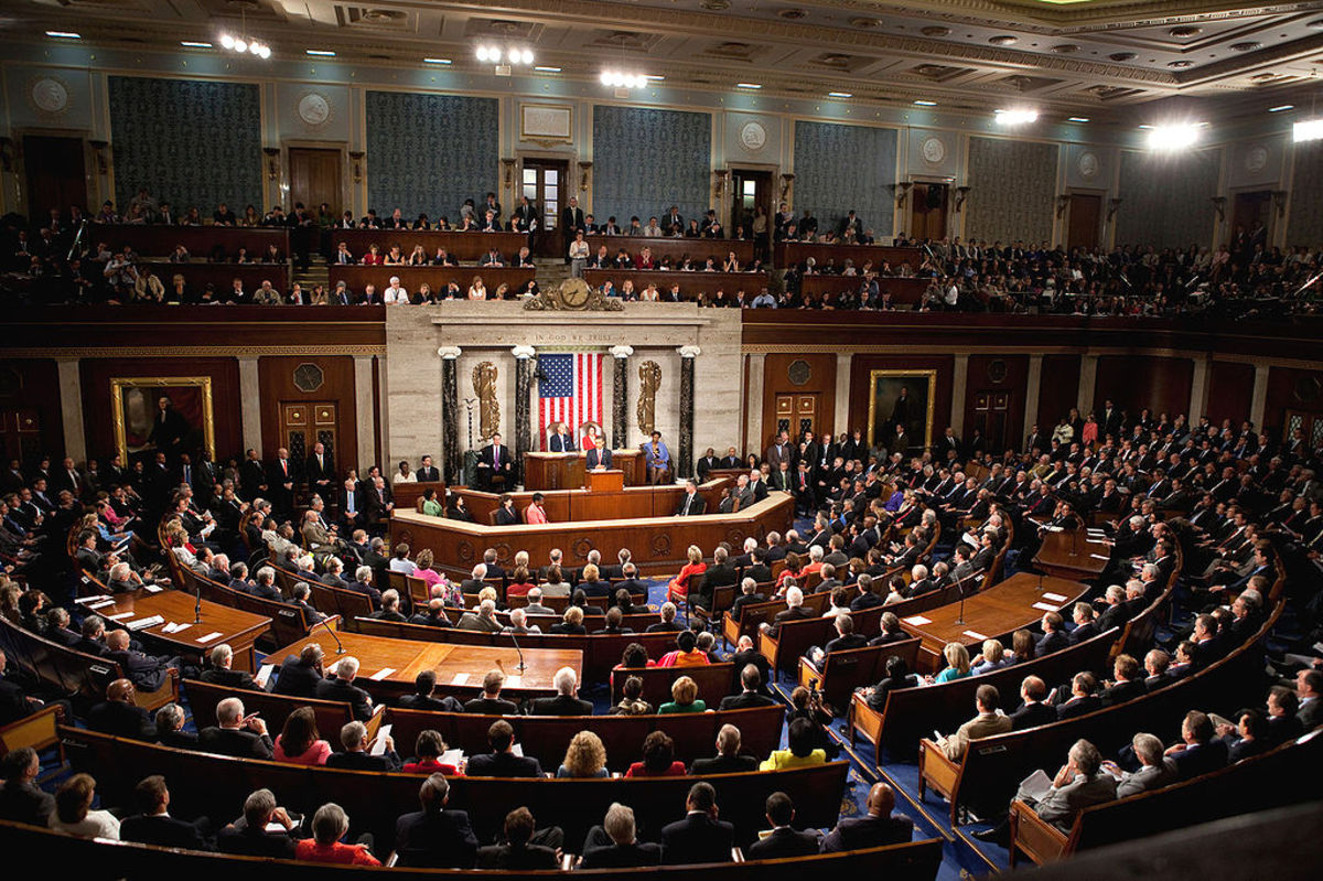 The House of Representatives during a joint session