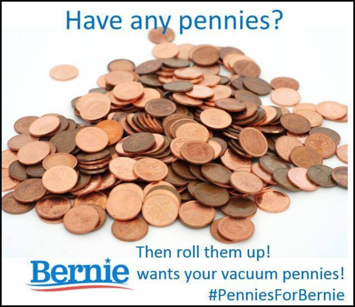 Use your spare pennies to help Bernie win!