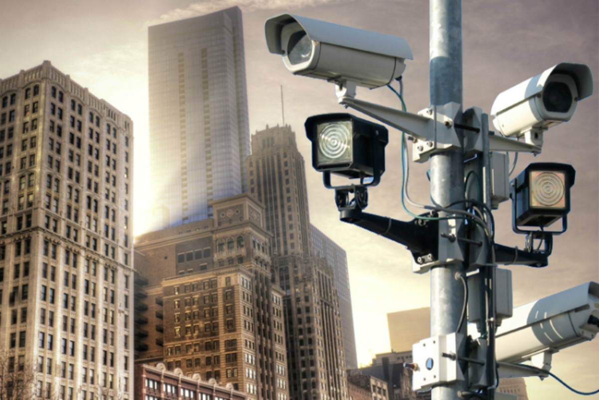 Surveillance cameras in cities