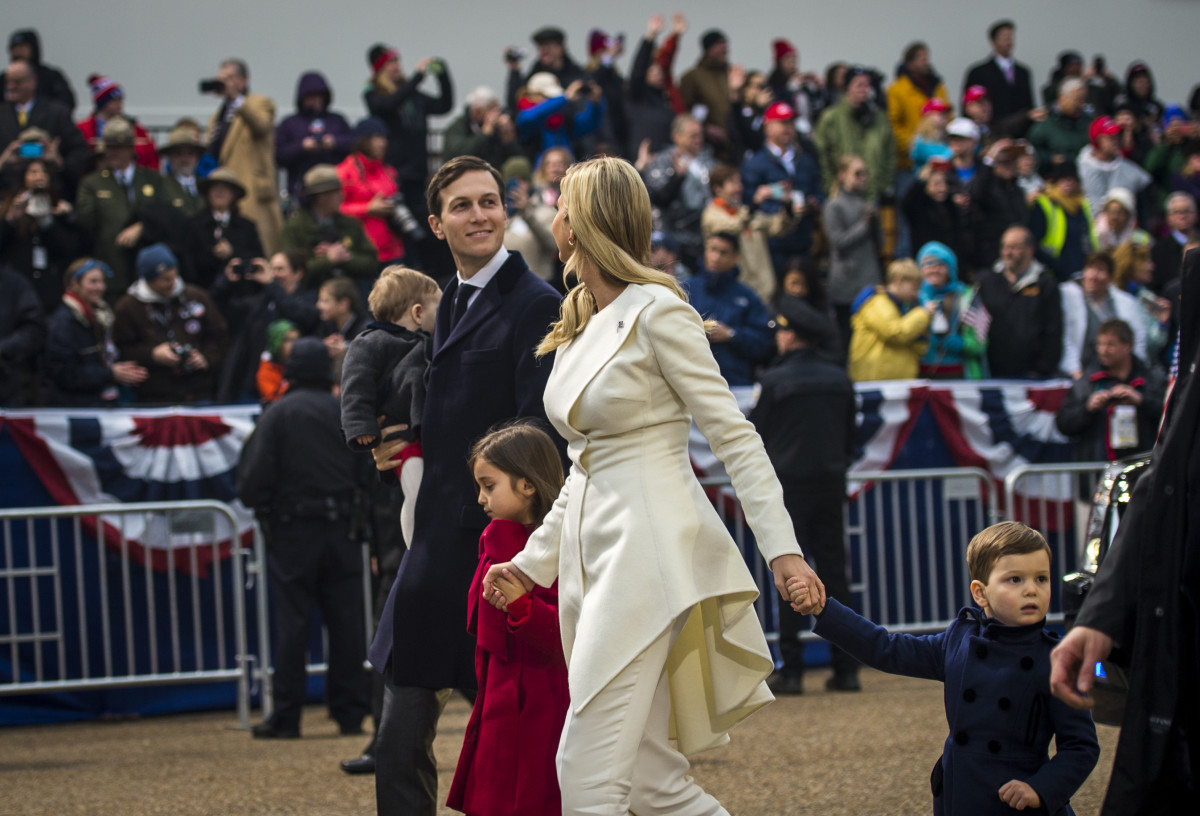 Ivanka Trump, walks in the inaugural parade with her husband and children for the the 58th Presidential Inauguration in Washington, D.C., Jan. 20, 2017