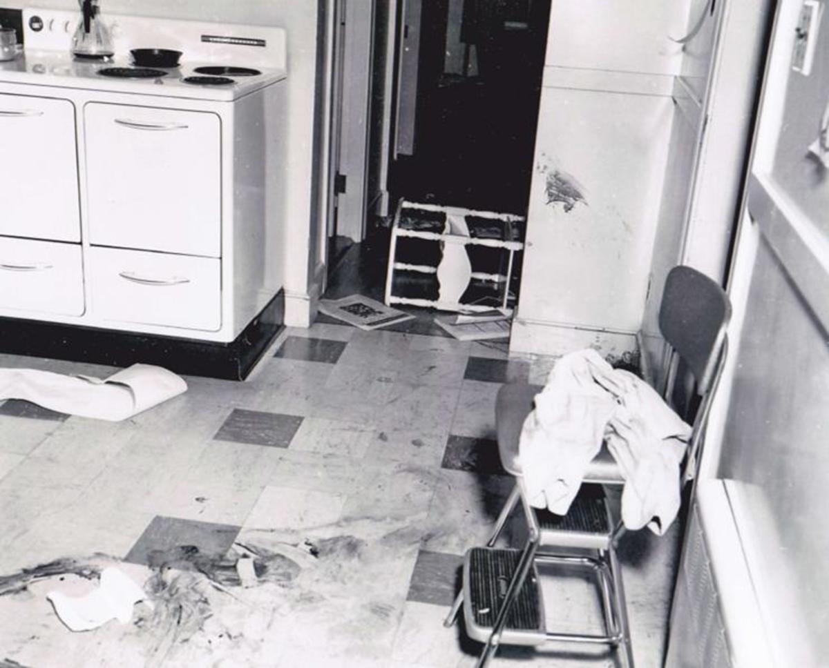 Kitchen crime scene photo