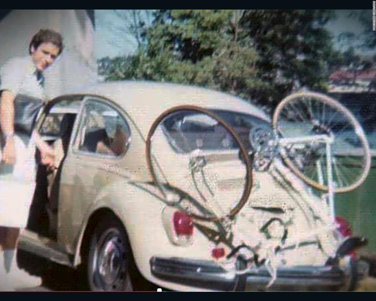 One of the only pictures of Ted Bundy and his infamous 1968 Volkswagen Bug he used to prowl for victims.