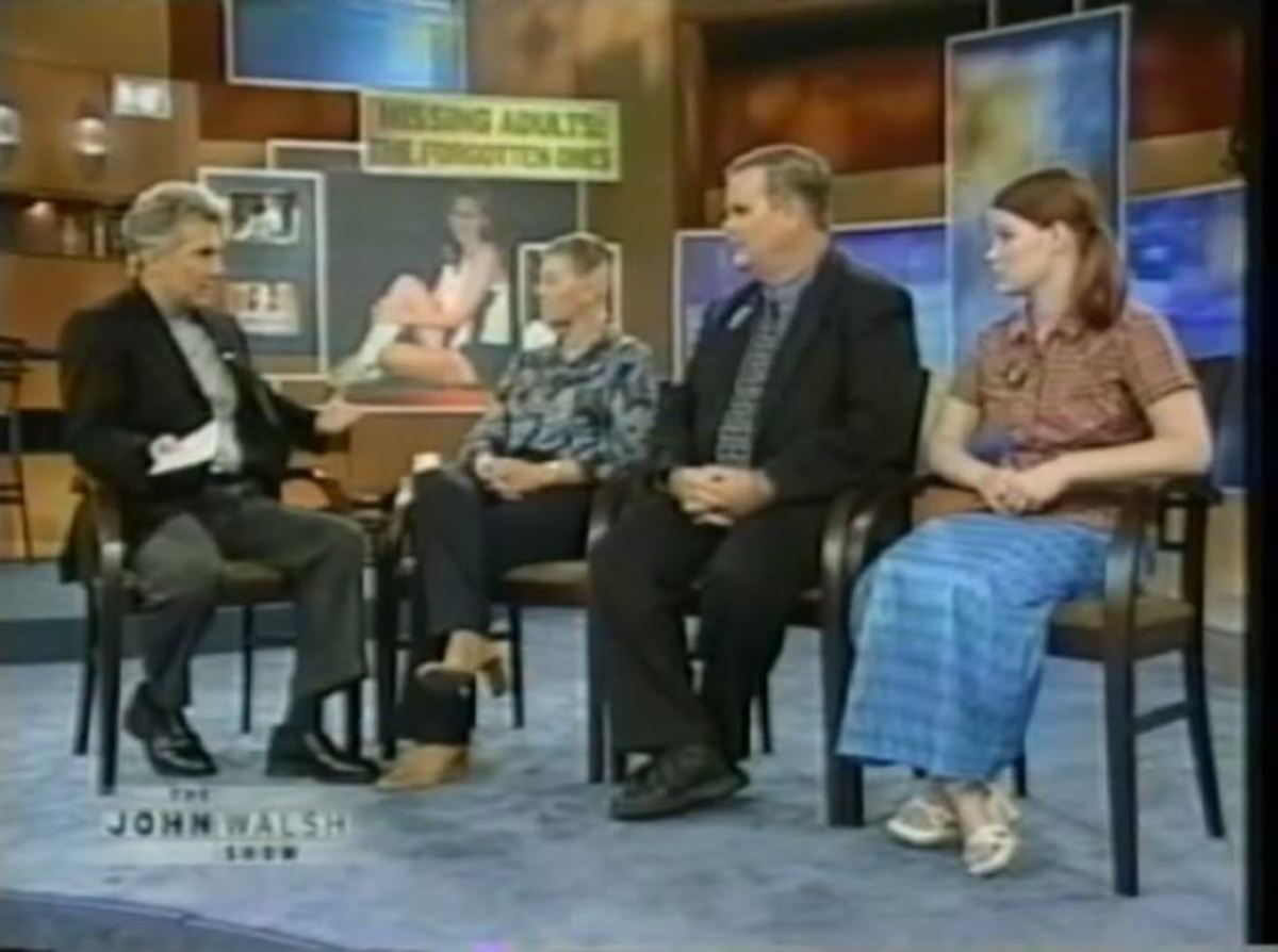 Robert Cook, his wife Janet and younger daughter JoAnn appear on the John Walsh Show in 2005.