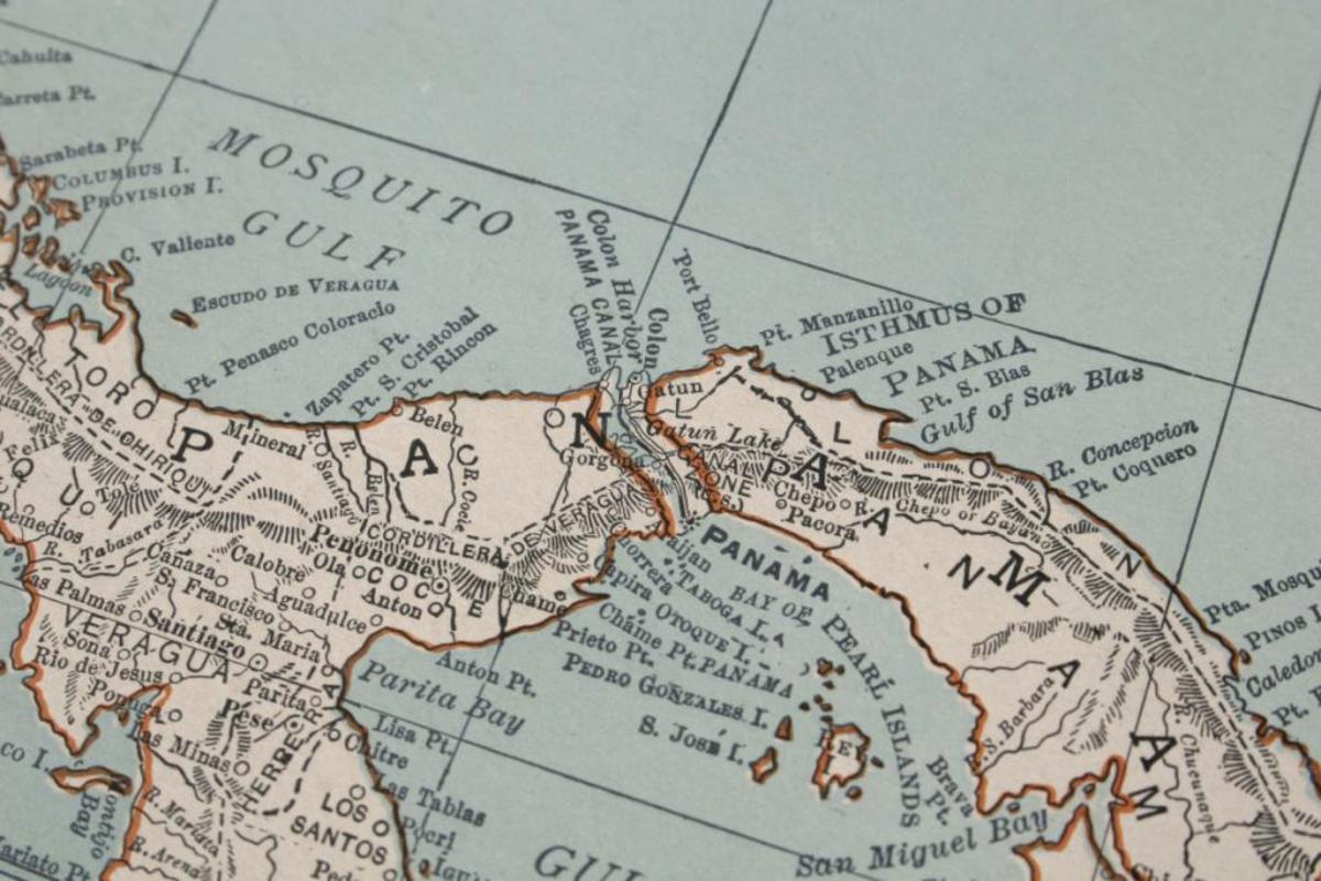 Map of Panama and the Canal