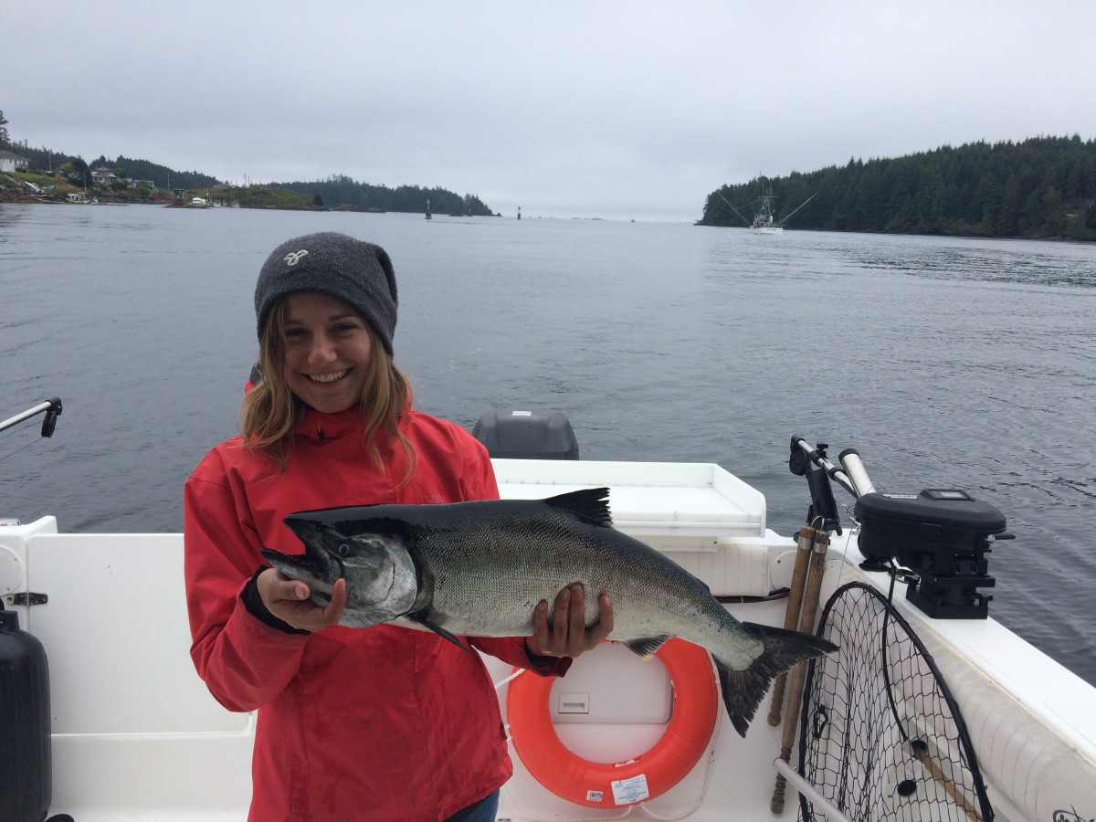 A smaller-sized Salmon caught in Barkley Sound last summer. 