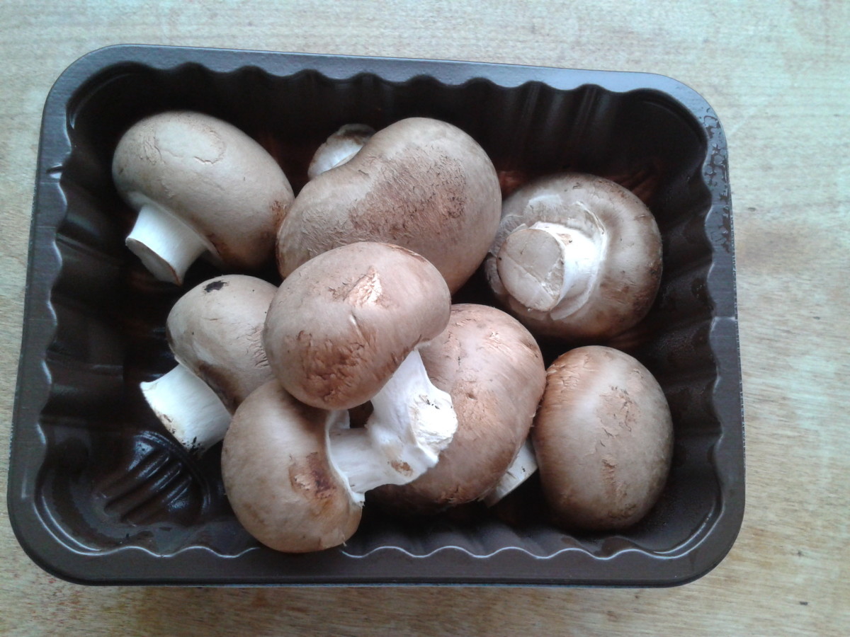 Box of mushrooms
