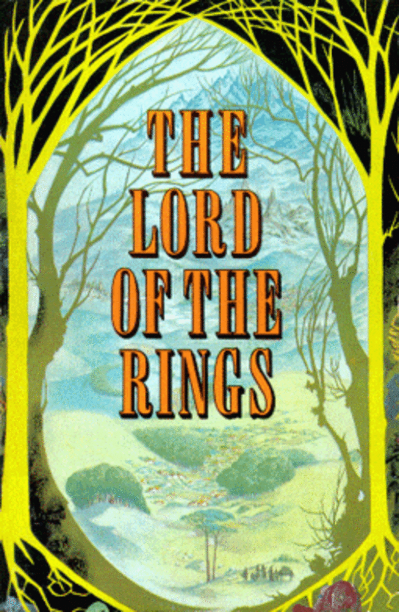 This is the front cover art for the book The Lord of the Rings written by J. R. R. Tolkien. 