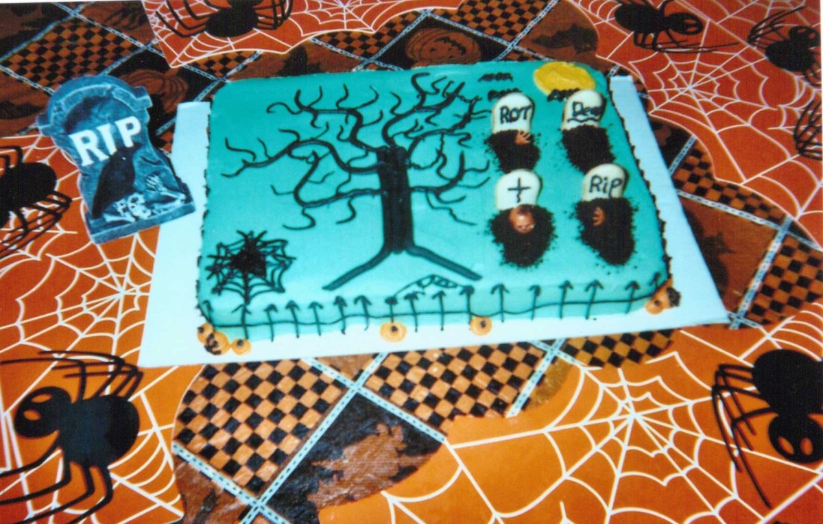 Last year's cake. I love the zombies!