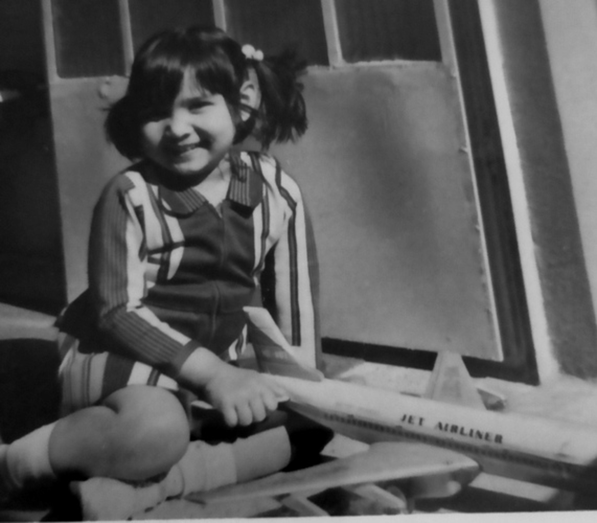 Pic2: Myself With My Spellbound Toy Airplane, Snapped by Dad