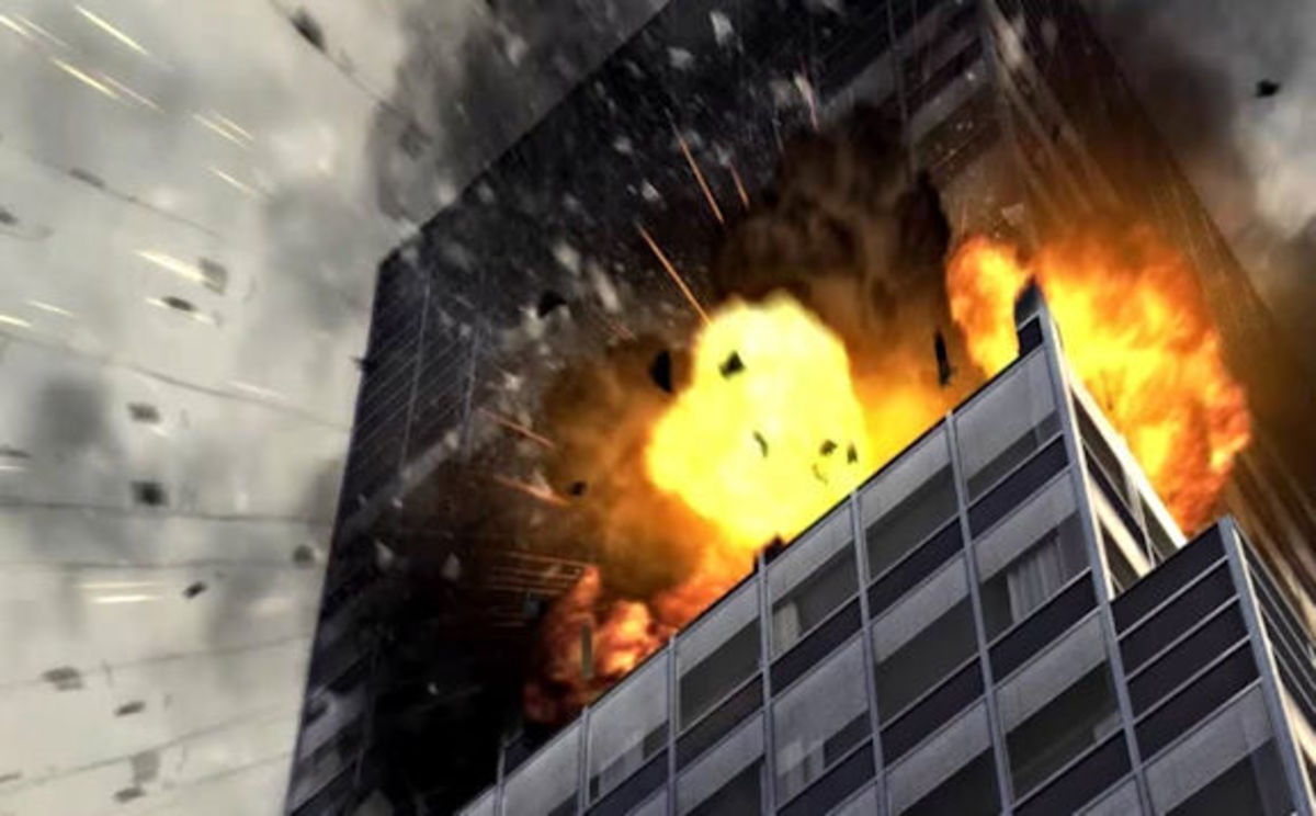 An explosion at Harry's hotel!