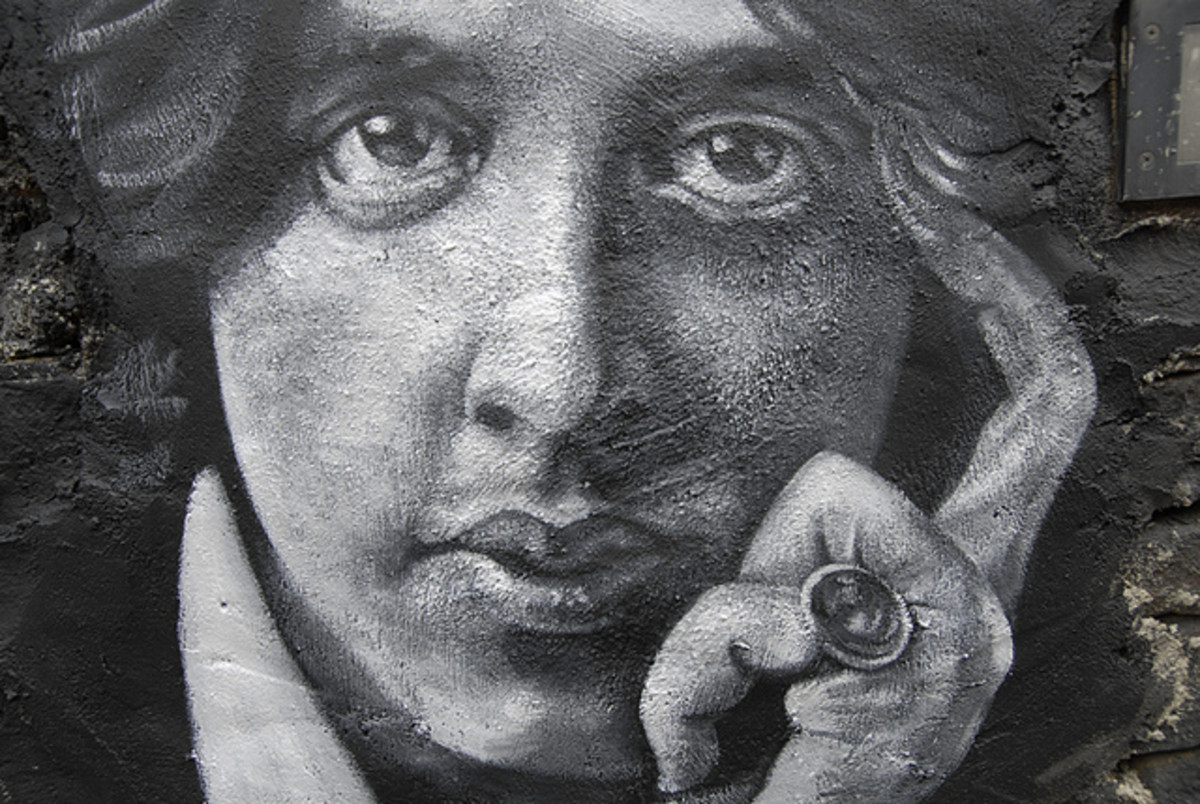 A portrait of Oscar Wilde.